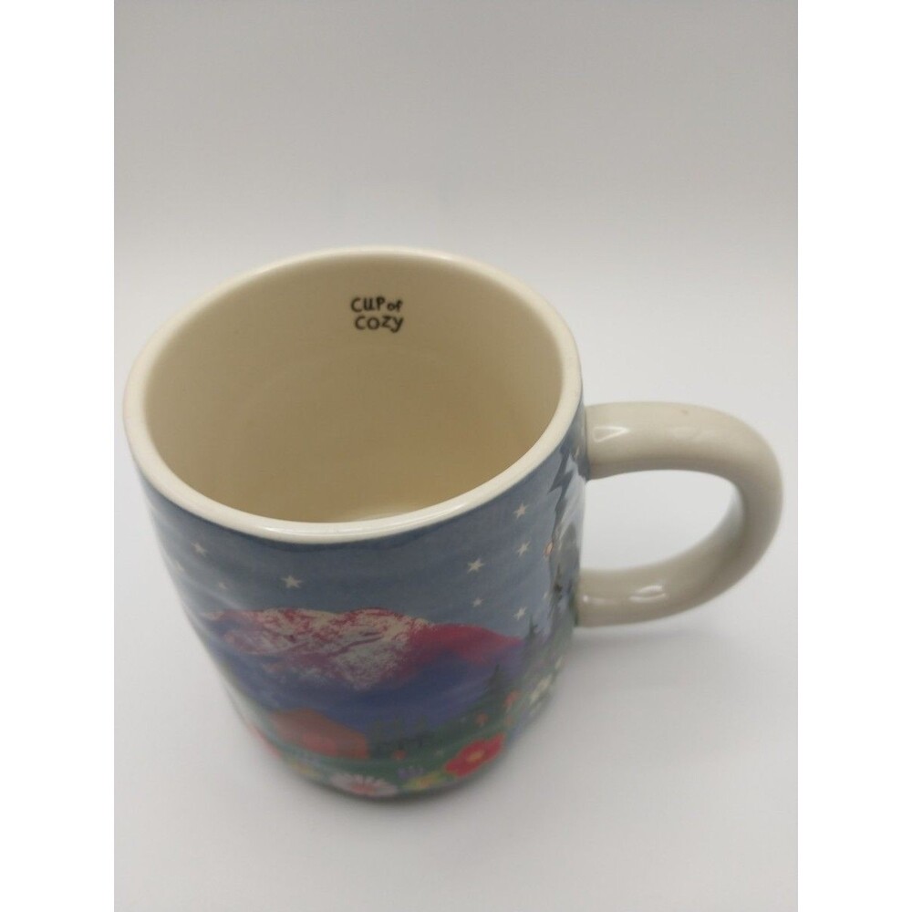 Natural Life Cozy Mountain Floral Ceramic Mug Multicolor Decorative Kitchen Gift - Picture 5 of 10